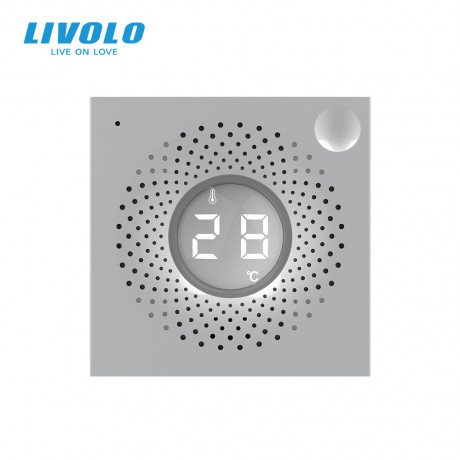 Умный механизм датчик температуры и влажности ZigBee Livolo серый (VL-FCEZ-2IP)