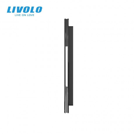 Сенсорная панель для выключателя Х сенсоров (Х-Х-Х-Х) Livolo черный стекло (C7-CХ/CХ/CХ/CХ-12)