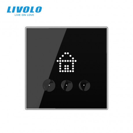 Выключатель сценариев Livolo черный (VL-C703Z1-2BG)