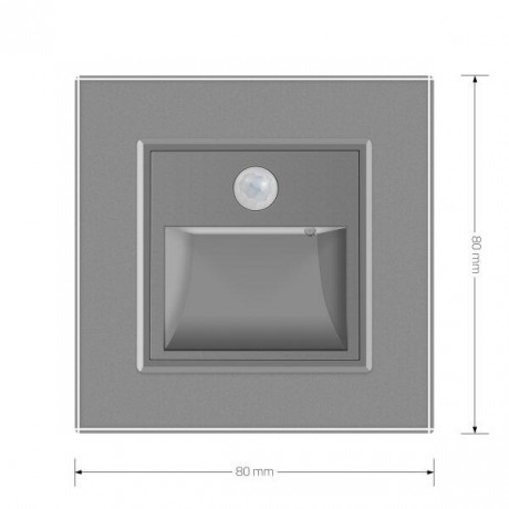 Светильник для лестниц подсветка пола с датчиком движения Livolo серый стекло (722800515)