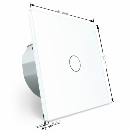 Комплект Сенсорный проходной диммер Livolo белый стекло (VL-C701H/C701H/S1B-11)