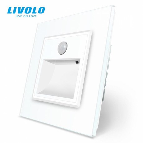 Светильник для лестниц подсветка пола с датчиком движения Livolo белый стекло (722800511)