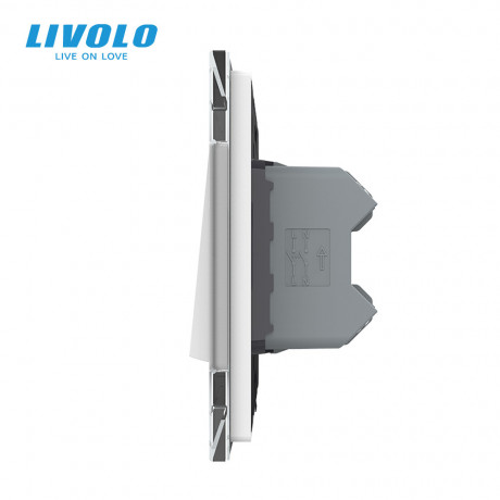 Двухклавишный перекрестный выключатель Livolo белый (VL-C7FCMM10A-1WP)
