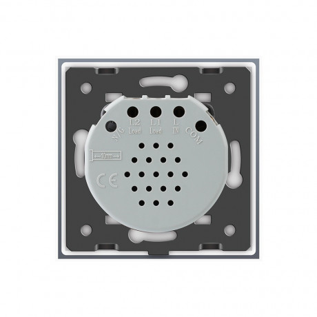 Сенсорная кнопка 1 сенсор Импульсный выключатель Мастер кнопка Livolo белый стекло (VL-C701H-11)