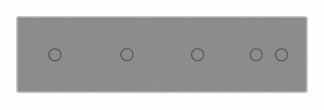 Сенсорная панель выключателя 5 сенсоров (1-1-1-2) Livolo серый стекло (VL-P701/01/01/02-8I)
