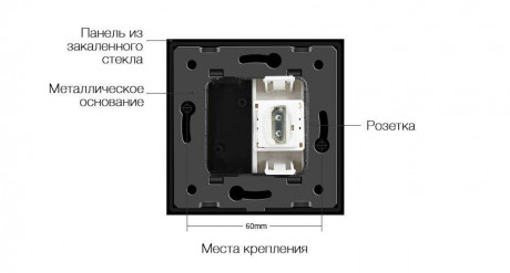 Розетка HDMI Livolo черный стекло (VL-C791HD-12)