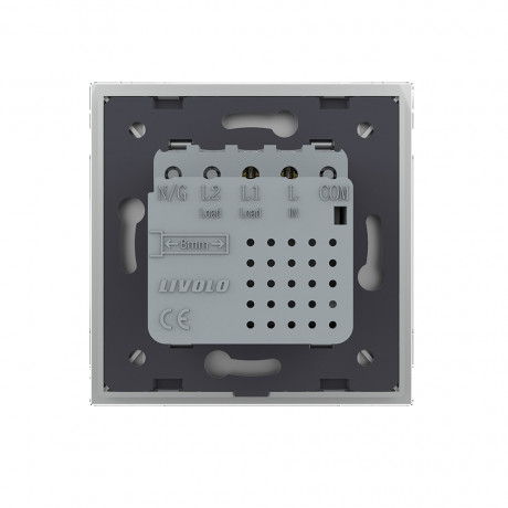 Сенсорный радиоуправляемый выключатель Sense 1 сенсор Livolo серый (722100115)