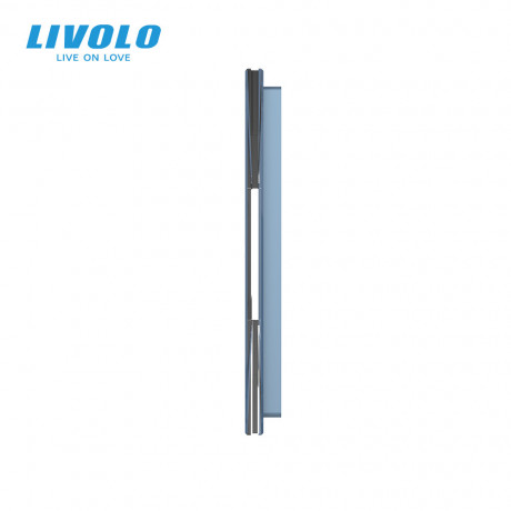Сенсорная панель выключателя Livolo 10 каналов (2-2-2-2-2) голубой стекло (VL-C7-C2/C2/C2/C2/C2-19)