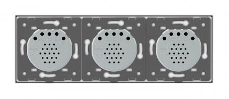 Бесконтактный выключатель 3 сенсора (1-1-1) Livolo белый стекло (VL-C701/C701/C701-PRO-11)