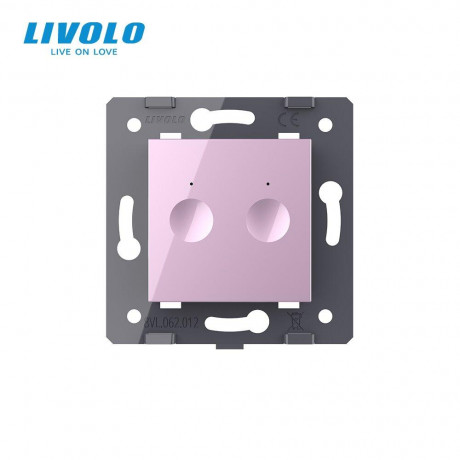 Механизм сенсорный проходной радиоуправляемый выключатель Sense 2 сенсора Livolo розовый (782100417)