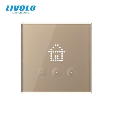 Выключатель сценариев золотой Livolo (VL-C703Z1-2AG)