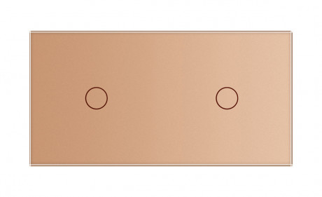 Сенсорная панель для выключателя 2 сенсора (1-1) Livolo золото стекло (C7-C1/C1-13)