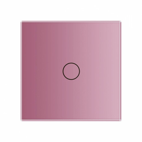 Сенсорная панель для выключателя 1 сенсор (1) Livolo розовый стекло (C7-C1-17)