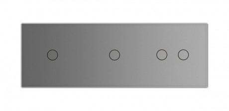Сенсорный выключатель 4 сенсора (1-1-2) Livolo серый стекло (VL-C701/C701/C702-15)