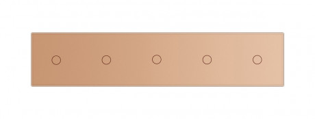 Сенсорная панель для выключателя 5 сенсоров (1-1-1-1-1) Livolo золото стекло (C7-C1/C1/C1/C1/C1-13)