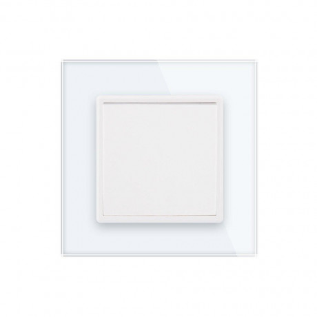 Одноклавишный выключатель Livolo белый стекло (VL-C7K1-11)