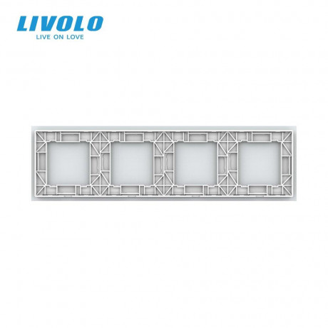 Сенсорная панель для выключателя Х сенсоров (Х-Х-Х-Х) Livolo белый стекло (C7-CХ/CХ/CХ/CХ-11)