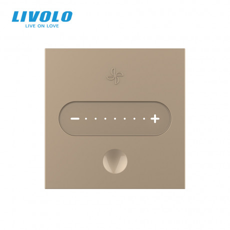 Умный механизм сенсорный регулятор скорости вентилятора Livolo золотой ZigBee (VL-FC1GZ-2AP)