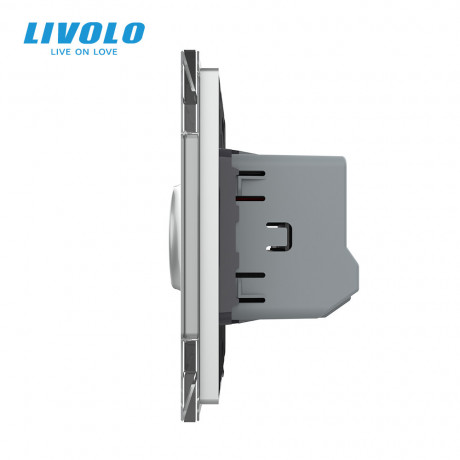 Бесконтактный выключатель 1 сенсор Livolo серый Sense (VL-C7FCU1-2IP)