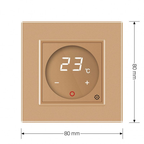 Терморегулятор с выносним датчиком температуры для теплых полов Livolo золото (VL-C701TM2-13)