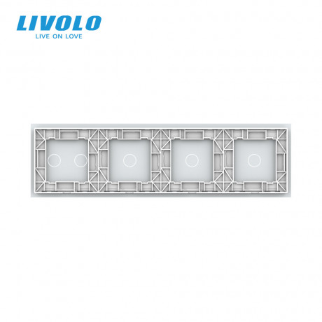 Сенсорная панель выключателя Livolo 5 каналов (1-1-1-2) белый стекло (VL-C7-C1/C1/C1/C2-11)
