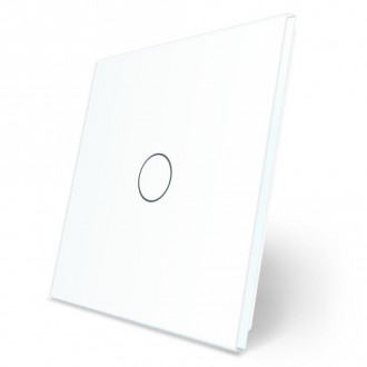 Сенсорная панель для выключателя 1 сенсор (1) Livolo белый стекло (VL-P701-2W)