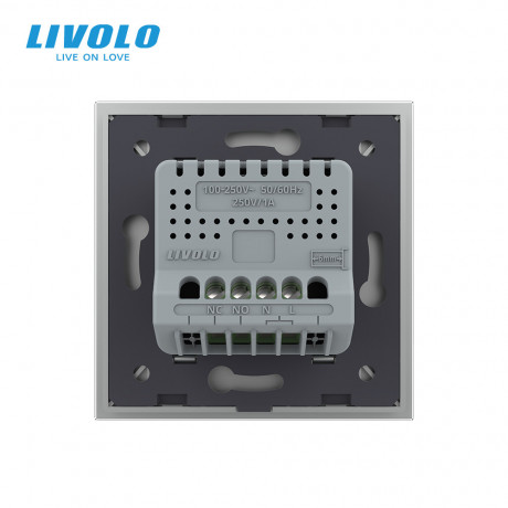 Электрическая розетка с портом USB-C Livolo серый (VL-C7CTF16A.UC18W-2IP)