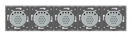 Сенсорный радиоуправляемый выключатель 10 каналов (2-2-2-2-2) Livolo белый стекло (VL-C710R-11)