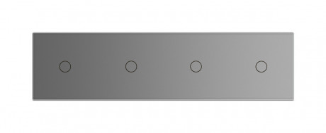 Сенсорная панель для выключателя 4 сенсора (1-1-1-1) Livolo серый стекло (C7-C1/C1/C1/C1-15)