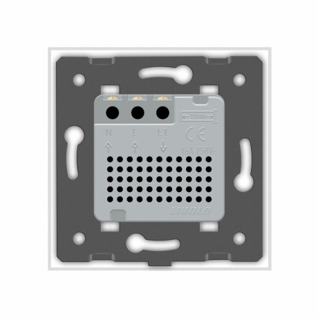 Терморегулятор со встроенным датчиком температуры Livolo белый серый (VL-C701TM-11/15)