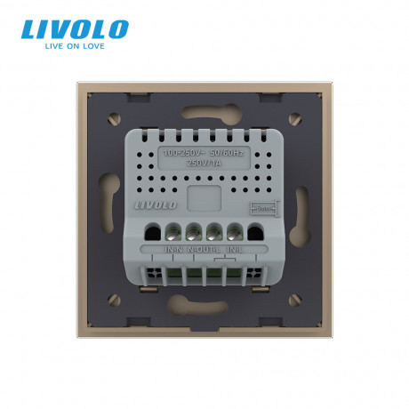 Бесконтактный выключатель 1 сенсор Livolo золотой Sense (VL-C7FCU1-2AP)