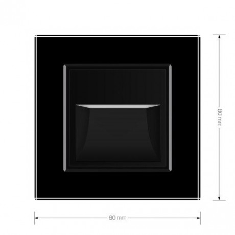 Светильник для лестниц подсветка пола Livolo черный стекло (722800612)