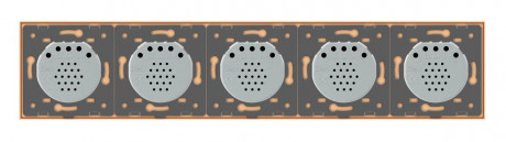 Умный сенсорный ZigBee выключатель 10 сенсоров (2-2-2-2-2) Livolo золото стекло (VL-C710Z-13)
