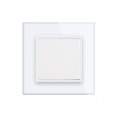 Одноклавишный выключатель Livolo белый стекло (VL-C7K1-11)