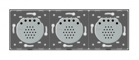 Сенсорный выключатель 3 сенсора (1-1-1) Livolo белый стекло (VL-C701/C701/C701-11)