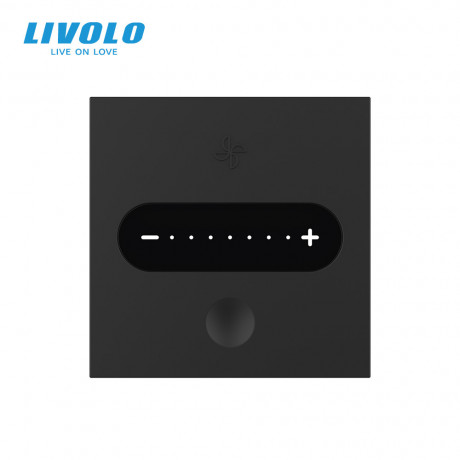 Умный механизм сенсорный регулятор скорости вентилятора Livolo черный ZigBee (VL-FC1GZ-2BP)