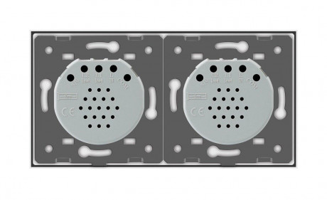 Бесконтактный выключатель 2 сенсора (1-1) Livolo белый стекло (VL-C701/C701-PRO-11)