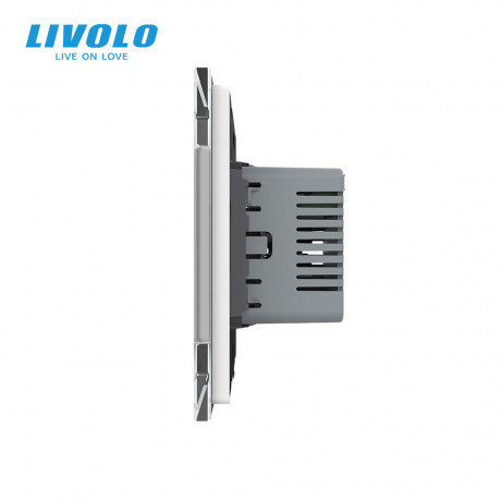 Цифровий сенсорний термостат керування конвектором Livolo білий (VL-C7-FCA-2WPS72)