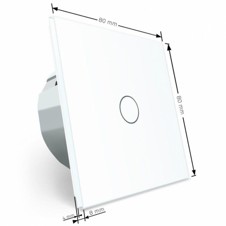 Комплект Сенсорный проходной диммер Livolo белый стекло (VL-C701H/C701H/S1B-11)