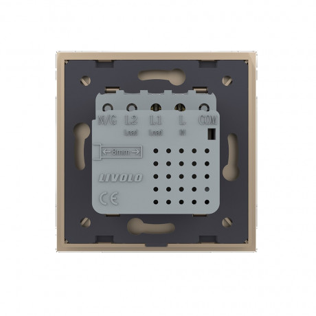 Сенсорный выключатель Sense 1 сенсор Livolo золото (722000113)