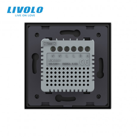 Цифровой сенсорный термостат Livolo черный (VL-C7-FCA-2BPS72)