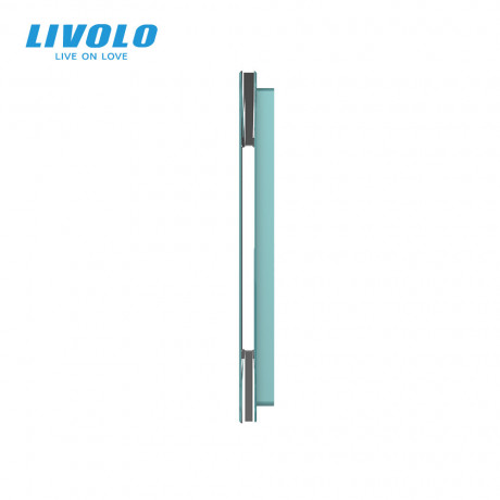 Сенсорная панель для выключателя 4 сенсора (2-2) Livolo зеленый стекло (C7-C2/C2-18)