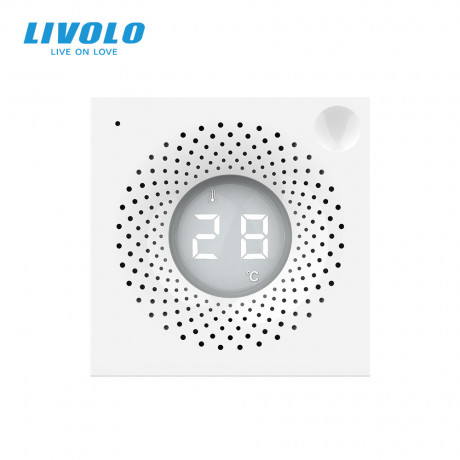 Умный механизм датчик температуры и влажности ZigBee Livolo белый (VL-FCEZ-2WP)