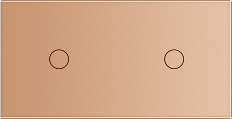 Сенсорная панель для выключателя 2 сенсора (1-1) Livolo золото стекло (C7-C1/C1-13)