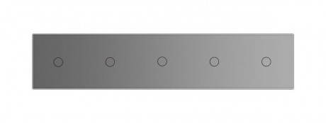 Сенсорный выключатель 5 сенсоров (1-1-1-1-1) Livolo серый стекло (VL-C705-15)
