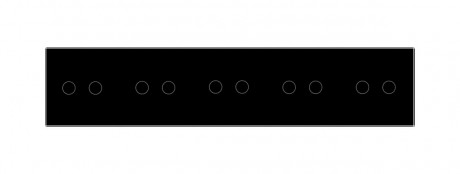 Сенсорная панель для выключателя 10 сенсоров (2-2-2-2-2) Livolo черный стекло (C7-C2/C2/C2/C2/C2-12)