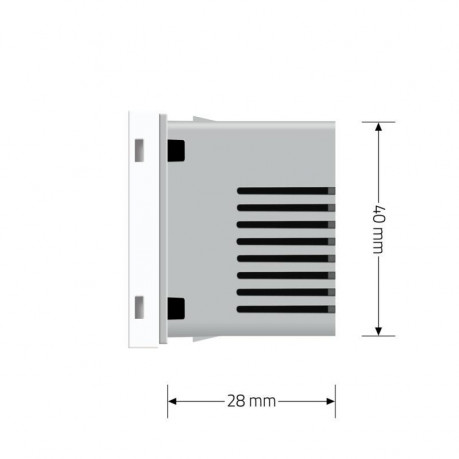 Механизм терморегулятор с выносним датчиком температуры для теплых полов Livolo белый (VL-C7-01TM2-11)
