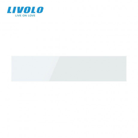 Сенсорная панель для выключателя Х сенсоров (Х-Х-Х-Х-Х) Livolo белый стекло (C7-CХ/CХ/CХ/CХ/CХ-11)