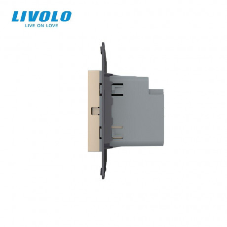 Механизм сенсорный проходной радиоуправляемый выключатель Sense 1 сенсор Livolo золото (782100313)
