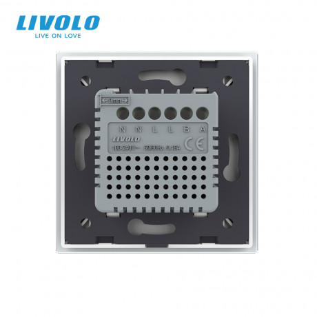 Цифровий сенсорний термостат керування конвектором Livolo білий (VL-C7-FCA-2WPS72)